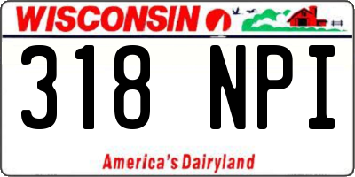 WI license plate 318NPI
