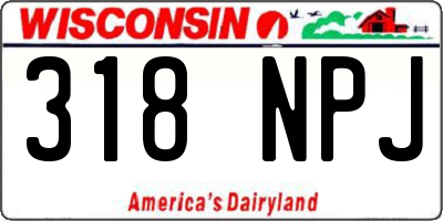 WI license plate 318NPJ