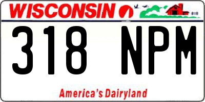 WI license plate 318NPM