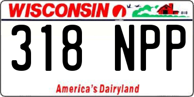 WI license plate 318NPP