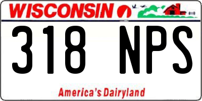 WI license plate 318NPS