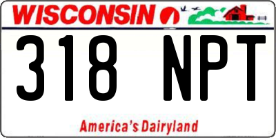 WI license plate 318NPT