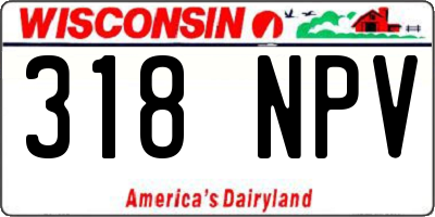 WI license plate 318NPV