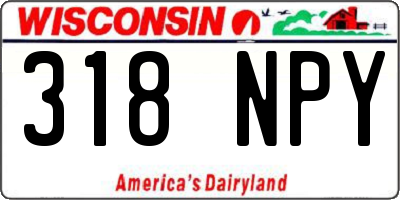 WI license plate 318NPY