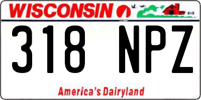 WI license plate 318NPZ