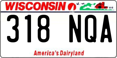 WI license plate 318NQA