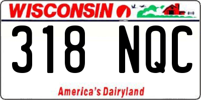 WI license plate 318NQC