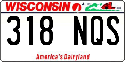 WI license plate 318NQS
