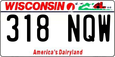 WI license plate 318NQW