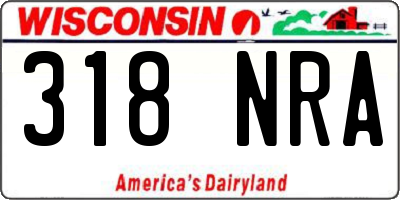 WI license plate 318NRA
