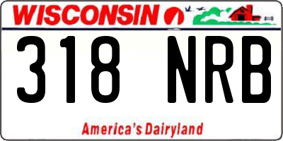 WI license plate 318NRB
