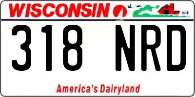 WI license plate 318NRD