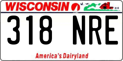 WI license plate 318NRE