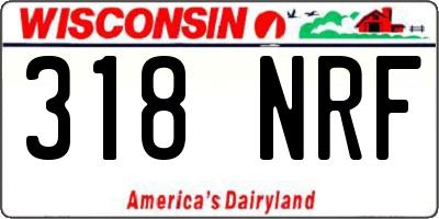 WI license plate 318NRF