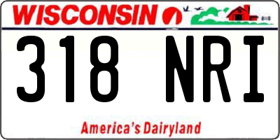 WI license plate 318NRI