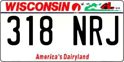 WI license plate 318NRJ
