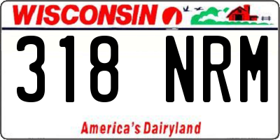WI license plate 318NRM
