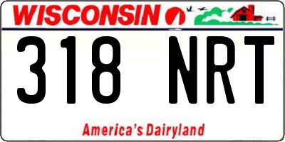 WI license plate 318NRT