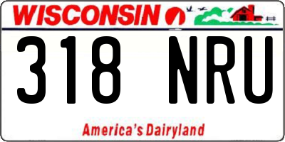 WI license plate 318NRU