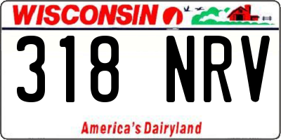 WI license plate 318NRV