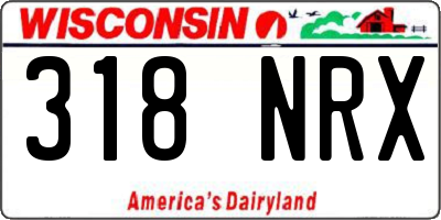 WI license plate 318NRX