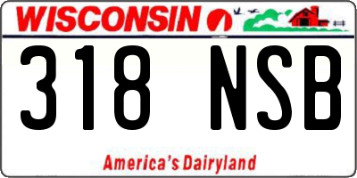 WI license plate 318NSB