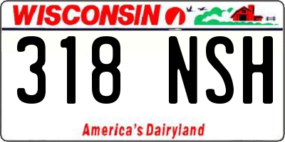 WI license plate 318NSH