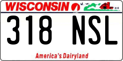 WI license plate 318NSL