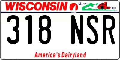 WI license plate 318NSR