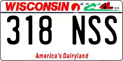 WI license plate 318NSS