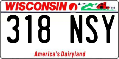 WI license plate 318NSY