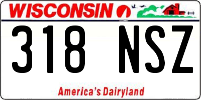 WI license plate 318NSZ