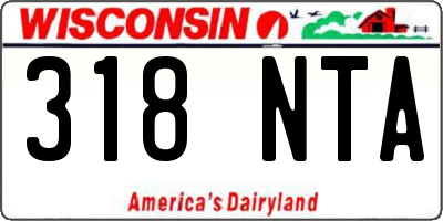 WI license plate 318NTA