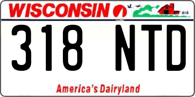 WI license plate 318NTD