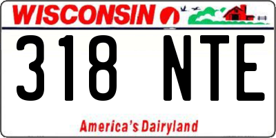 WI license plate 318NTE
