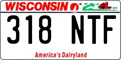 WI license plate 318NTF