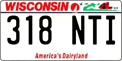 WI license plate 318NTI