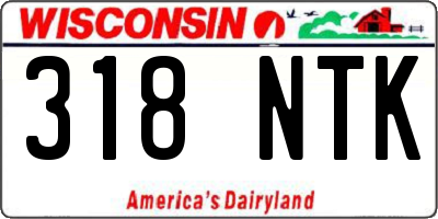 WI license plate 318NTK
