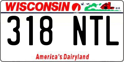 WI license plate 318NTL