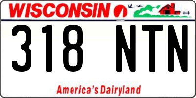 WI license plate 318NTN