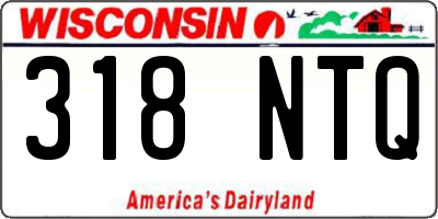 WI license plate 318NTQ