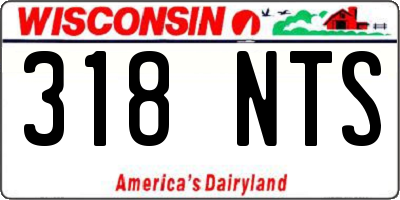 WI license plate 318NTS
