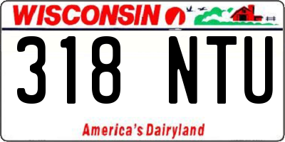WI license plate 318NTU