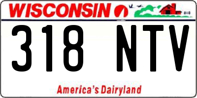 WI license plate 318NTV