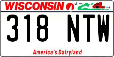 WI license plate 318NTW