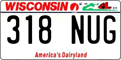 WI license plate 318NUG