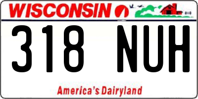 WI license plate 318NUH