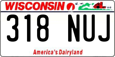 WI license plate 318NUJ