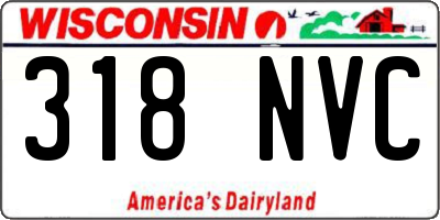 WI license plate 318NVC