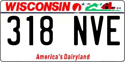 WI license plate 318NVE